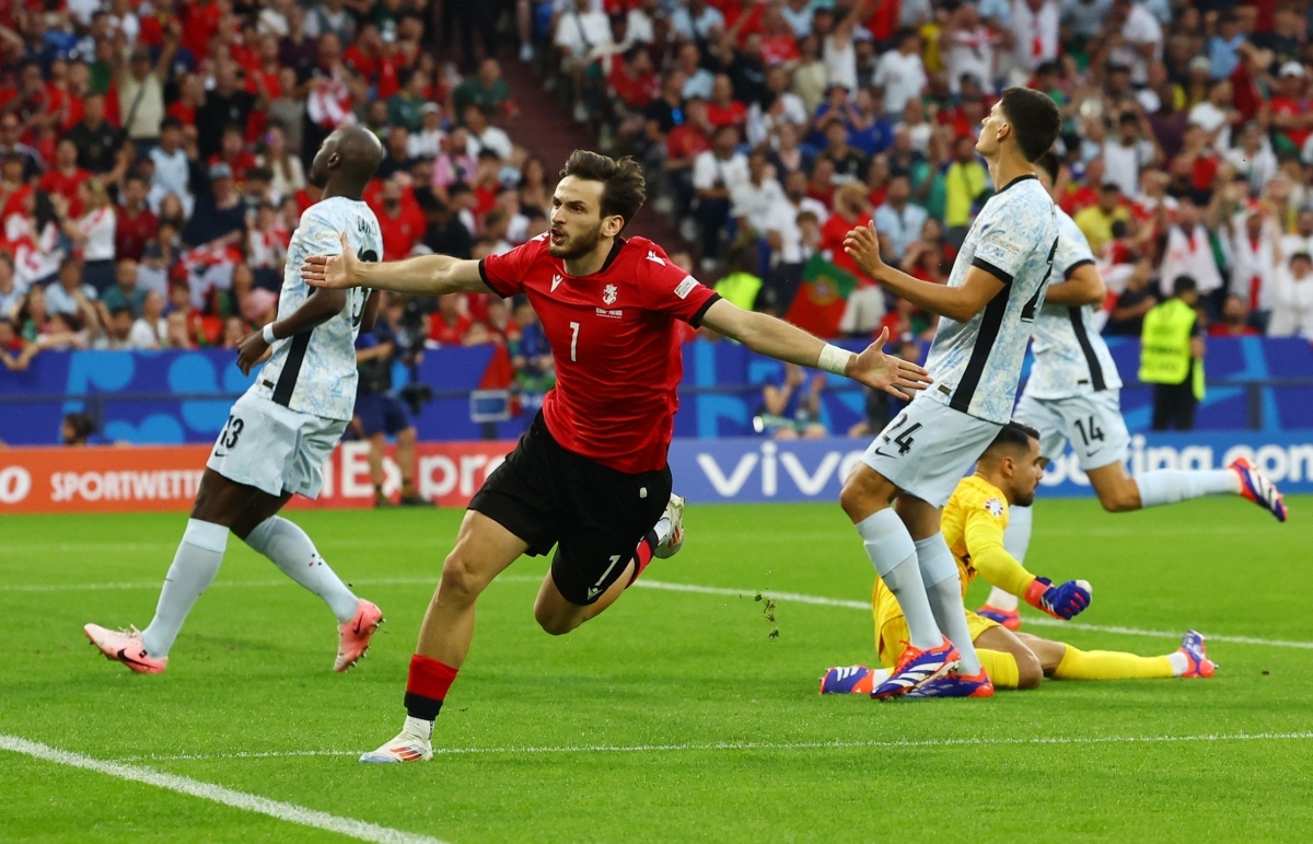 Georgia là ''hiện tượng'' của EURO 2024. (Ảnh: Reuters). 