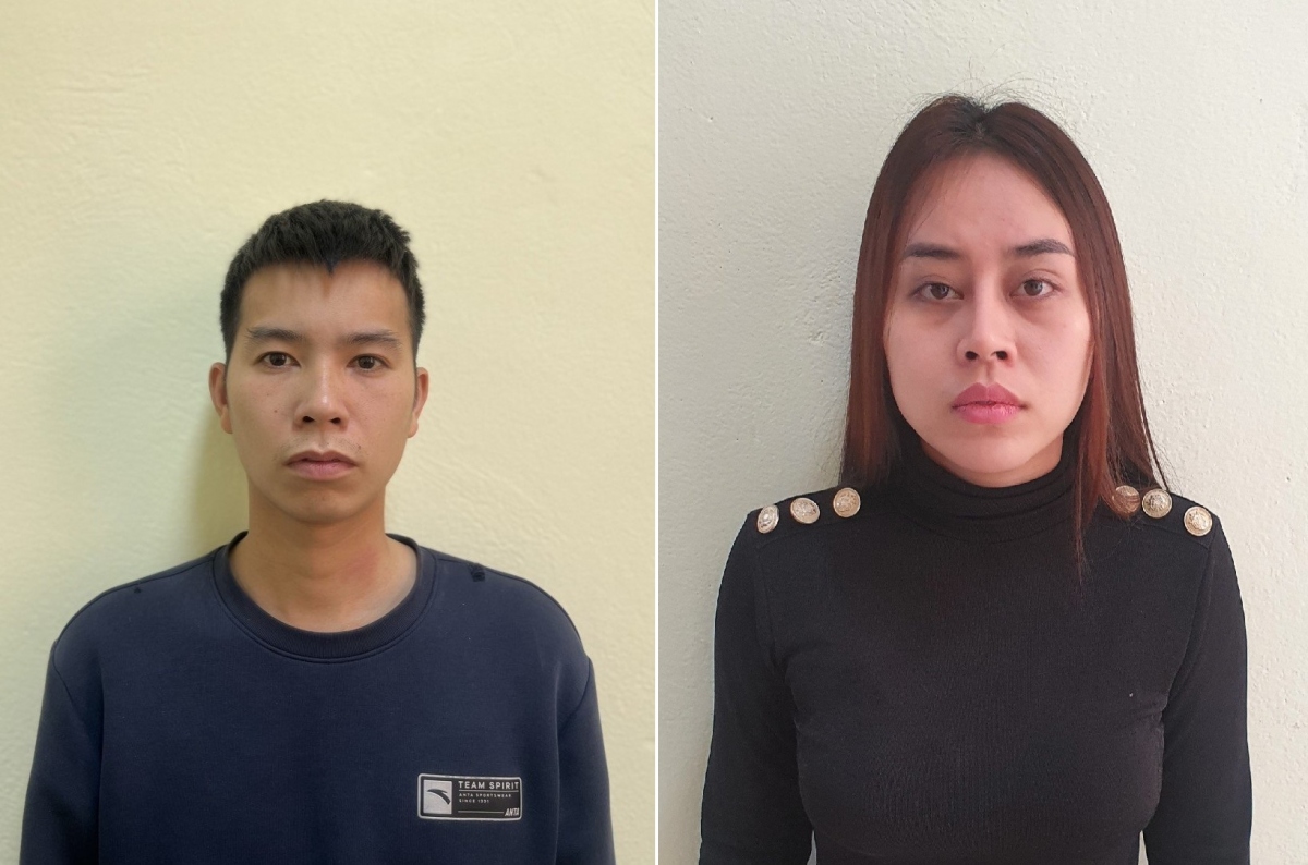 Hai đối tượng Bùi Mạnh Hùng và Nguyễn Thị Huyền