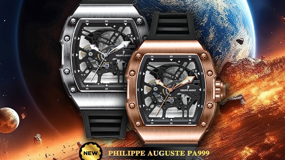 Với kiểu dáng Tonneau, thiết kế mới nhất từ nhà Philippe Auguste PA999 gây chú ý với dáng vẻ nam tính, mạnh mẽ nhưng không hề cứng nhắc