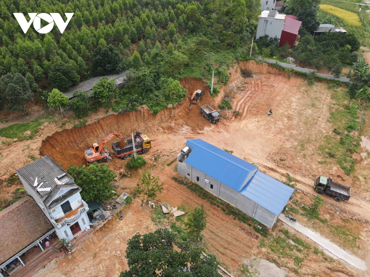 Khu vực khai thác thôn Thiết Nham