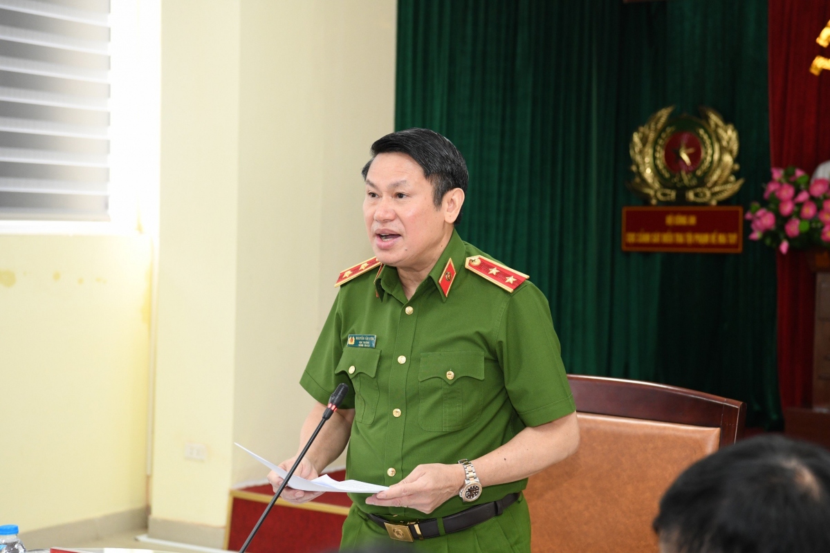 Trung tướng, TS Nguyễn Văn Viện, Cục trưởng Cục Cảnh sát điều tra tội phạm về ma túy phát biểu tại Hội thảo.