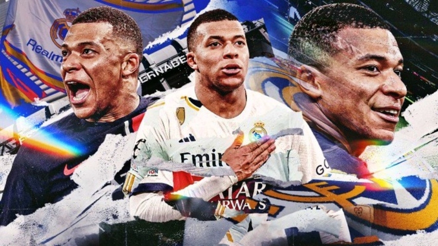 Real Madrid có hàng công rất mạnh khi Mbappe gia nhập sân Bernabeu (Ảnh: Goal).