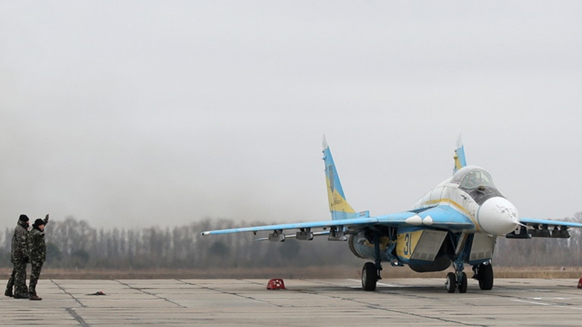 Một máy bay Mig-29 của Ukraine tại căn cứ không quân gần Kiev, ngày 23/11/2016. Ảnh: Getty