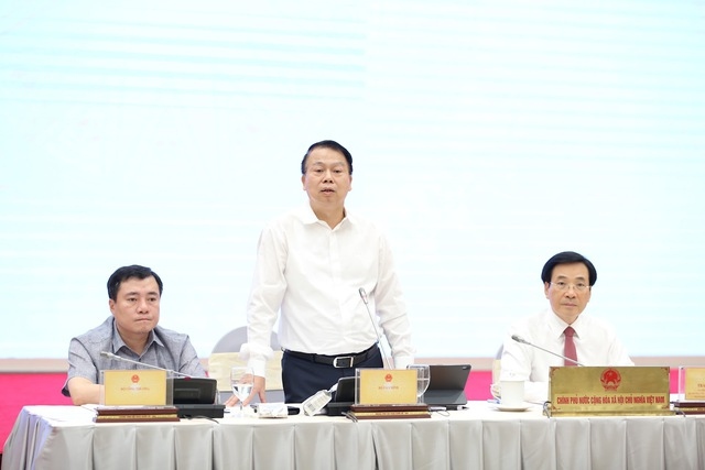Thứ trưởng Bộ Tài chính Nguyễn Đức Chi thông phát biểu tại Họp báo Chính phủ thường kỳ tháng 5/2024 - (Ảnh: VGP)