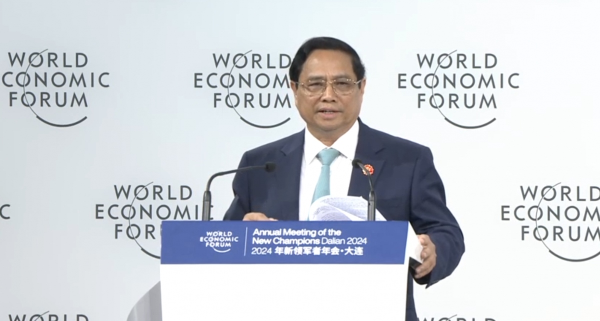 Thủ tướng Phạm Minh Chính phát biểu tại Hội nghị WEF Đại Liên 2024