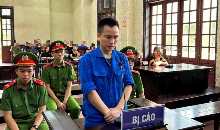 Phạm Văn Trung tại phiên toà.