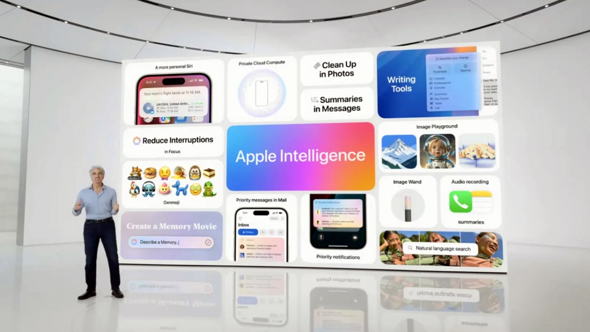 Apple mới giới thiệu hệ thống trí tuệ cá nhân Apple Intelligence - Ảnh: Apple