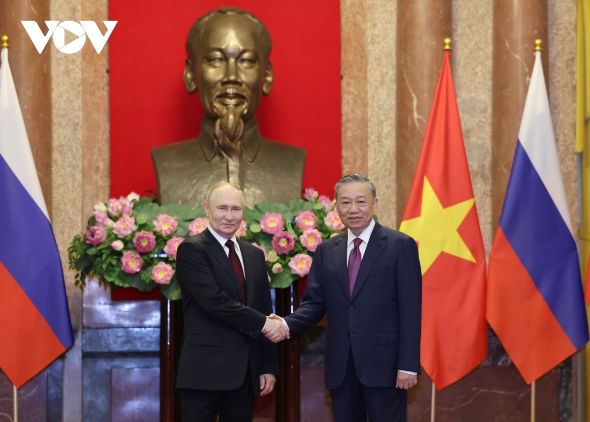Chủ tịch nước Tô Lâm và Tổng thống Nga Putin.