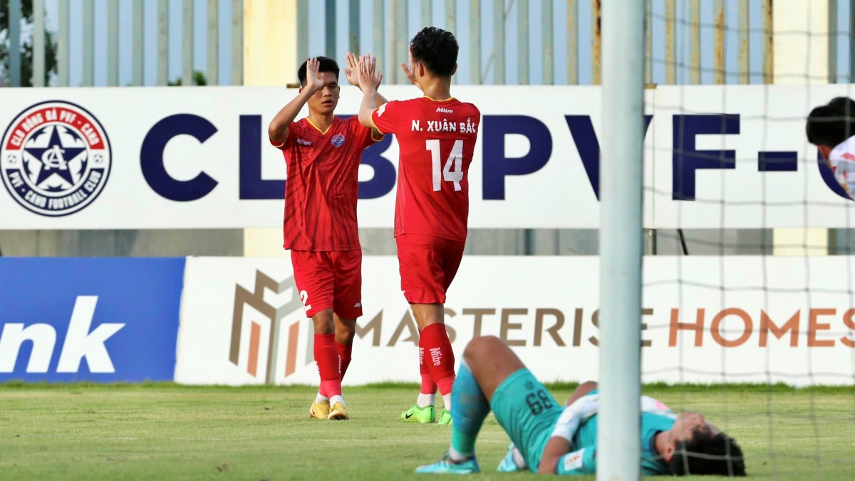 PVF CAND giành suất đá play-off thăng hạng V-League 2024/2025 (Ảnh: PVF CAND).