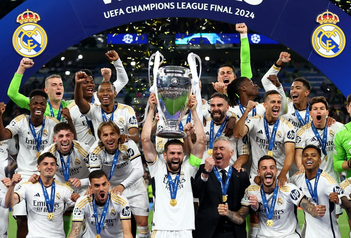 Real Madrid vô địch Cúp C1 châu Âu 2023/2024. (Ảnh: Reuters)