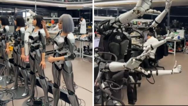 Những robot này có hình dáng và chuyển động trông giống thực tế.