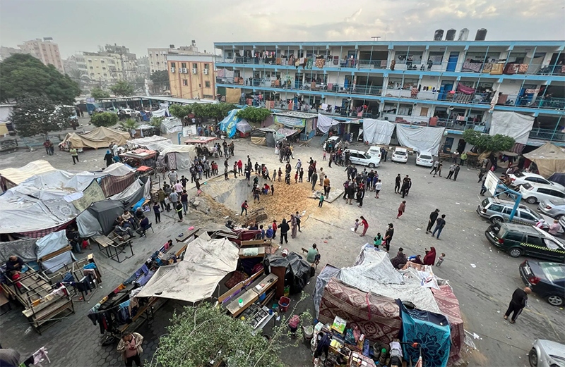 Một trường học của UNRWA ở Gaza. Ảnh: Middle East Monitor
