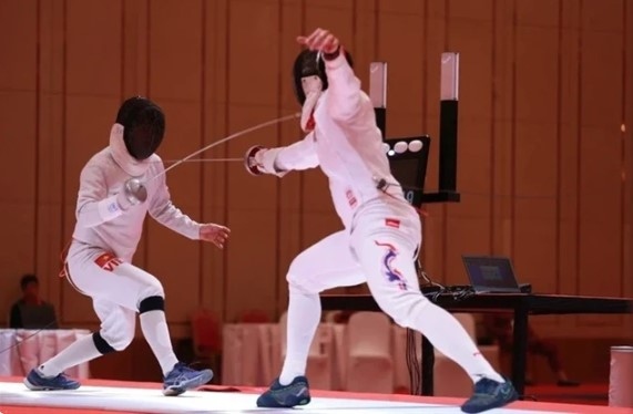 Vietnamese épee fencers take part in the 2024 Asian Fencing Championships in Kuwait.