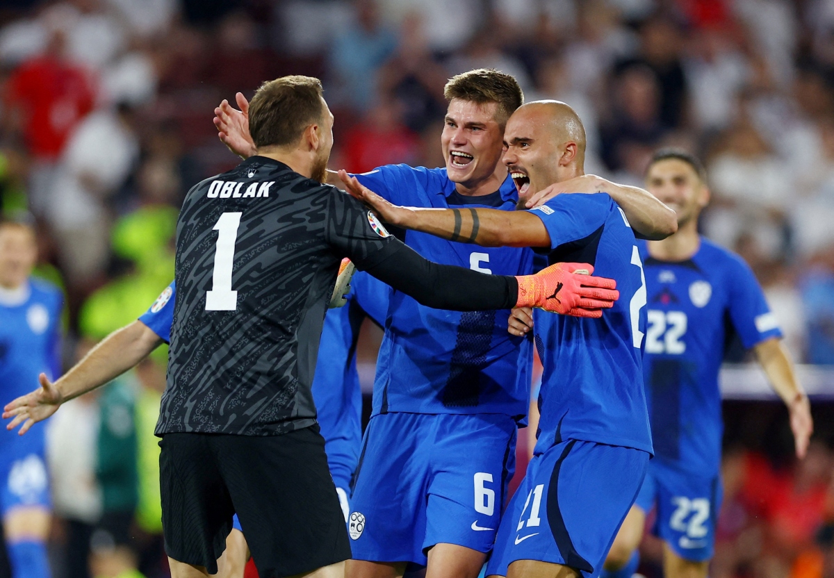 Slovenia đi tiếp với tiêu chí ''lạ'' của UEFA. (Ảnh: Reuters). 