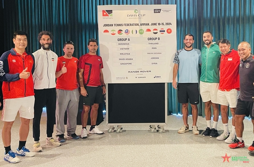Vietnam is in Group A together with Indonesia, Malaysia, Saudi Arabia and Singapore at the 2024 Davis Cup Group III events in Asia/Oceania (Photo: qdnd.vn)