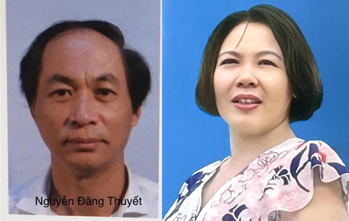Bị can Nguyễn Đăng Thuyết và Nguyễn Thị Hòa