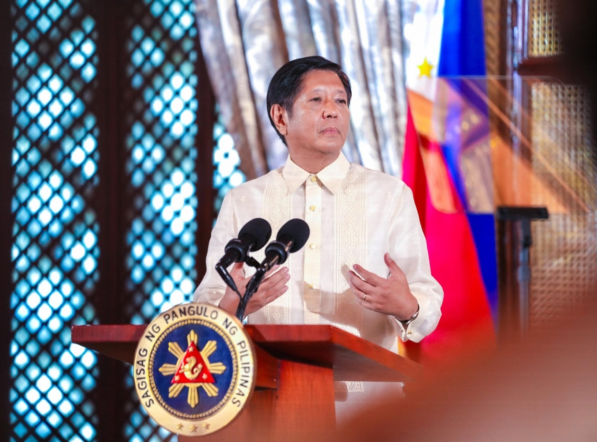 Tổng thống Philippines Ferdinand Marcos kêu gọi người dân đoàn kết, hợp tác. Ảnh: Cơ quan Thông tin Philippines