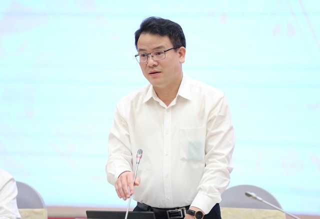 Thứ trưởng Bộ Kế hoạch và Đầu tư Trần Quốc Phương trả lời phóng viên tại họp báo Chính phủ thường kỳ tháng 5/2024 - (Ảnh: VGP)