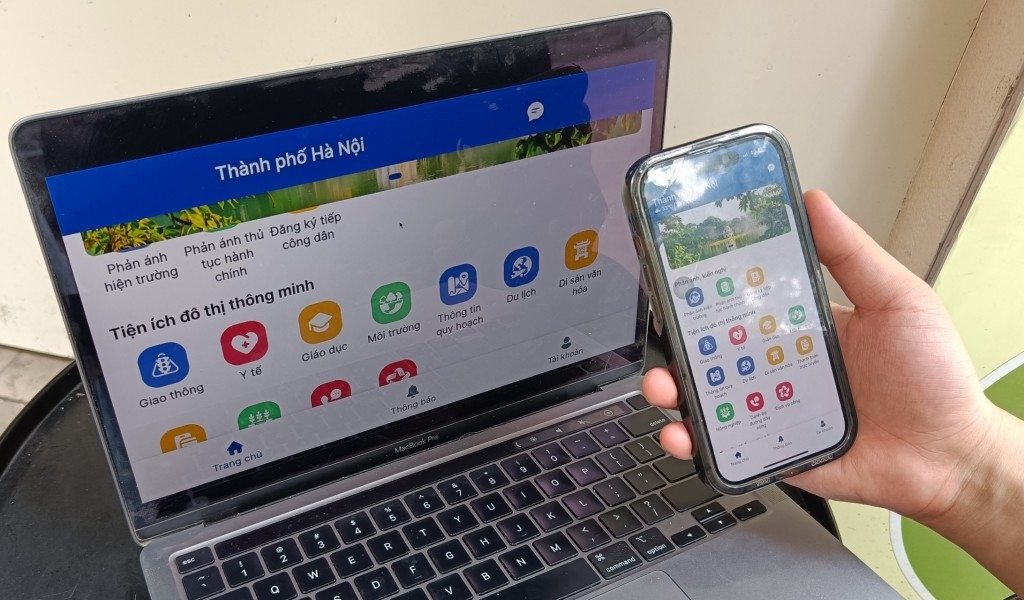 Giao diện Ứng dụng Công dân Thủ đô số (iHaNoi). Ảnh: Lao động Thủ đô