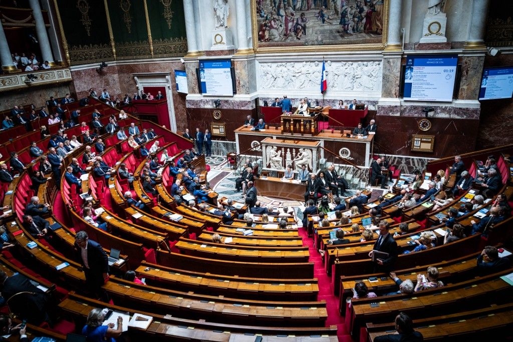 Đảng RN đã giành chiến thắng vang dội tại vòng 1 bầu cử Quốc hội Pháp. Ảnh: France 3