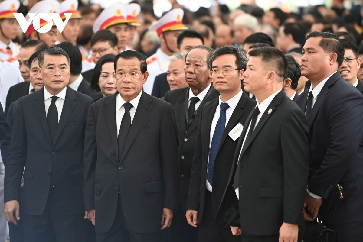 A delegation of Cambodia is led by Hun Sen, head of the Cambodia People's Party  and president of the Cambodian Senate.