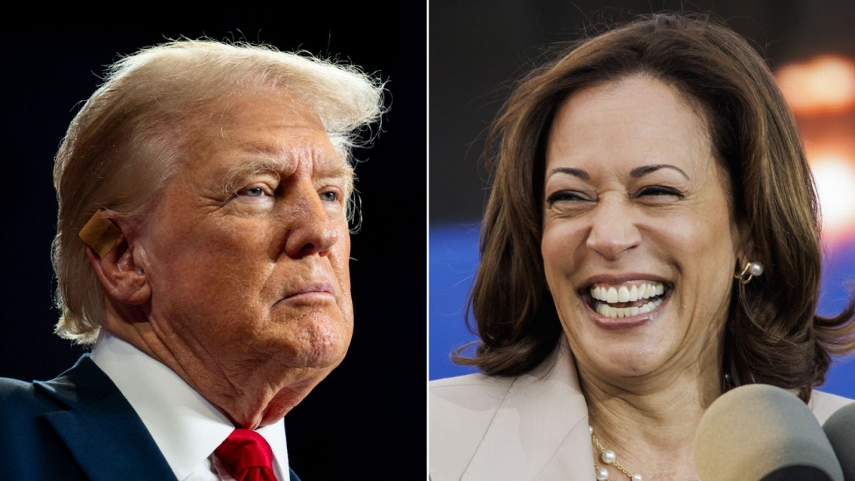 Ông Trump và bà Harris (Ảnh: CNN)