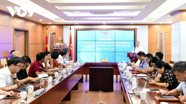Lễ phát động hưởng ứng kế hoạch tuyên truyền Ngày Chuyển đổi số quốc gia năm 2022 tại Đài Tiếng nói Việt Nam.