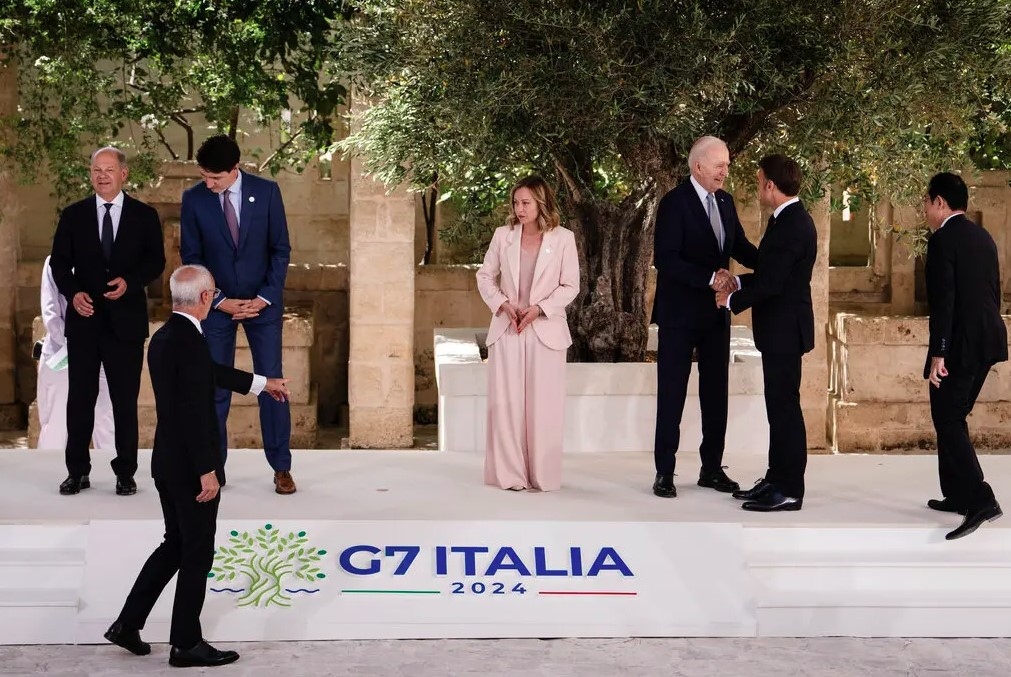 Tổng thống Mỹ Joe Biden cùng các nhà lãnh đạo thế giới tại Hội nghị Thượng đỉnh G7 ở Italy vào tháng trước. Ảnh: New York Times