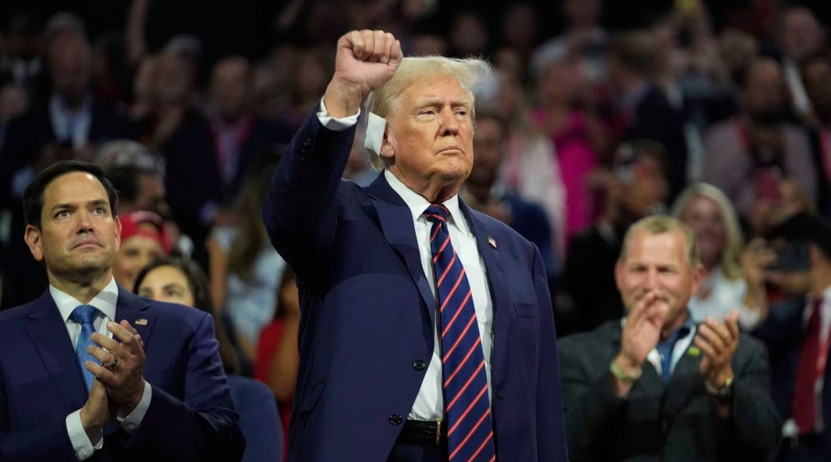 Cựu Tổng thống Donald Trump chính thức nhận đề cử ứng viên đại diện đảng Cộng hòa. Ảnh: NBC