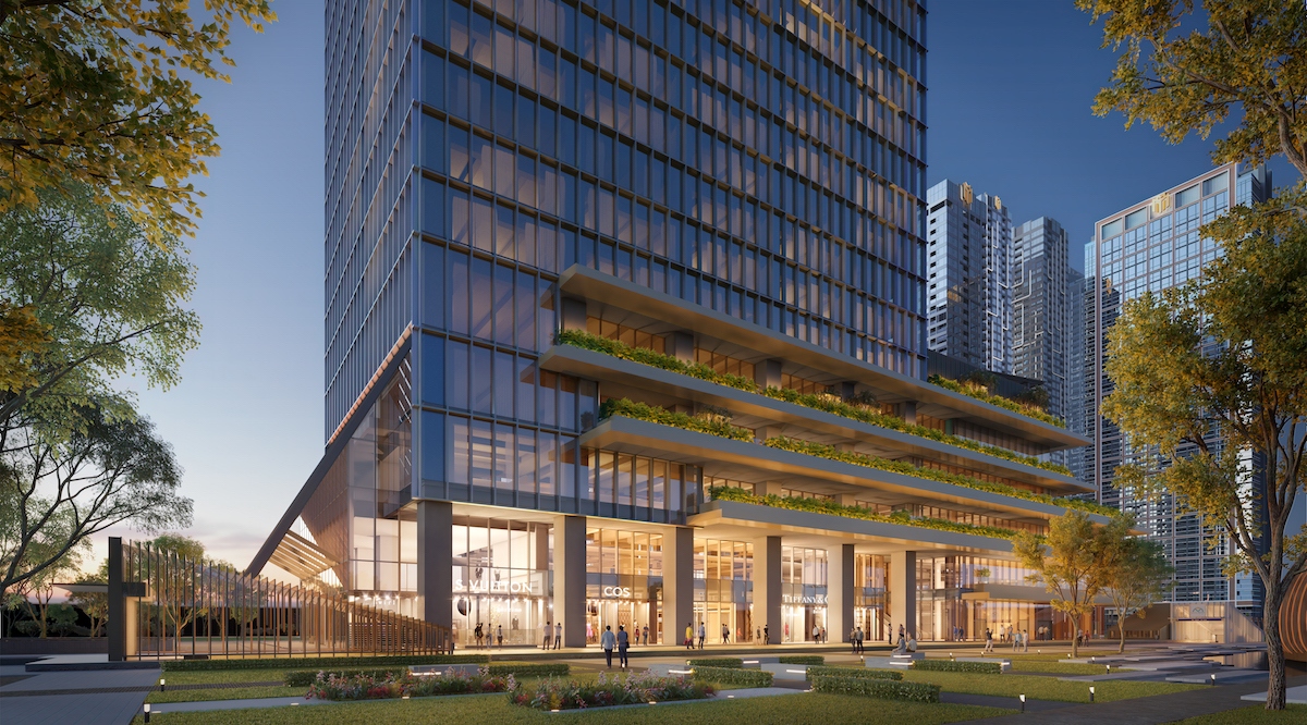 Năm tầng khối đế bán lẻ của Marina Central Tower (Ảnh: Masterise Homes)