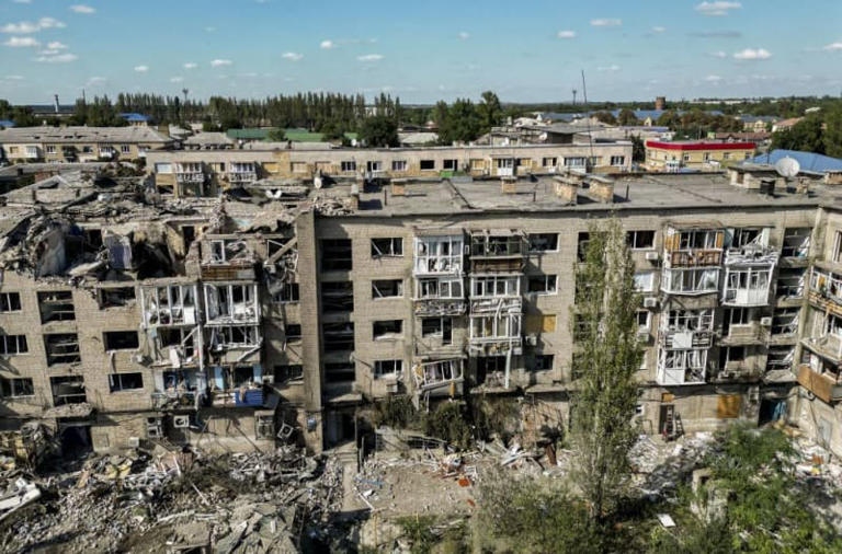 Một góc của thị trấn Pokrovsk. Ảnh: Kyiv Independent