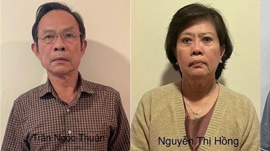 Bị can Trần Ngọc Thuận và Nguyễn Thị Hồng