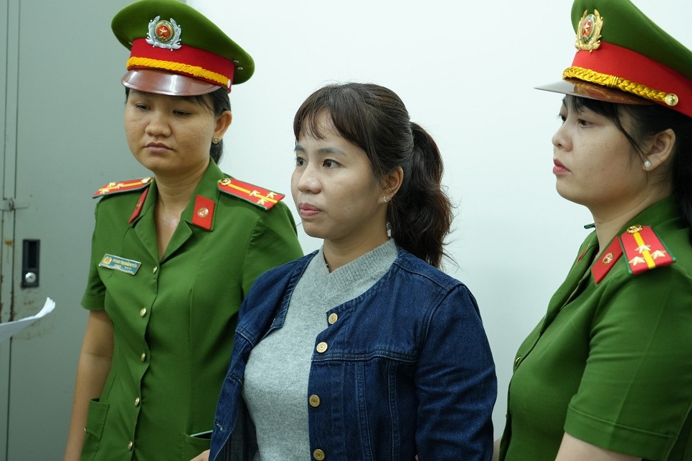 Bị can Nguyễn Thị Ngọc Lan bị khởi tố về tội giữ người trái pháp luật. (Ảnh: B.H)