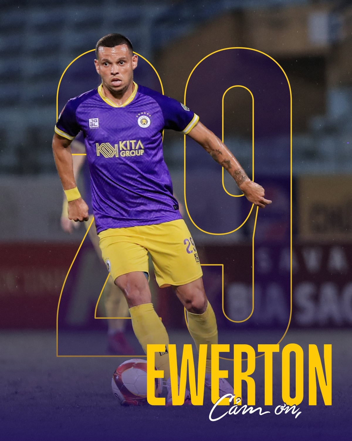 Hà Nội FC chia tay Ewerton. (Ảnh: Hà Nội FC). 