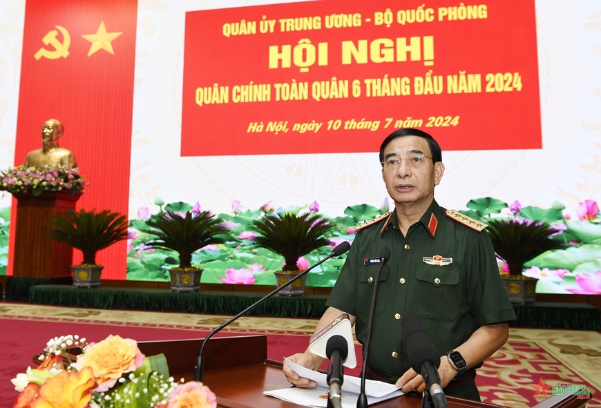 Đại tướng Phan Văn Giang phát biểu khai mạc hội nghị