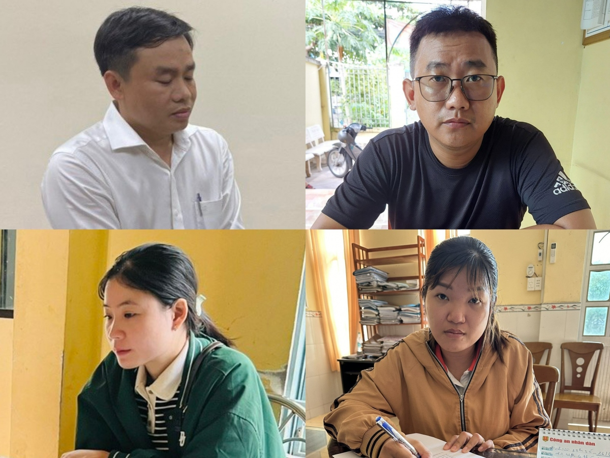 Các đối tượng Nhân, Tân, Chi, Kiều (từ trái sang, từ trên xuống)