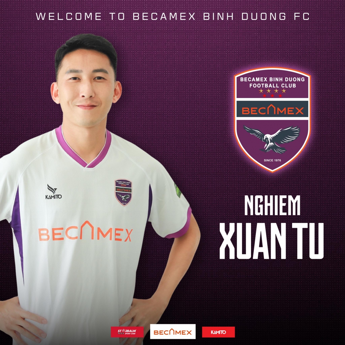 Bình Dương chiêu mộ thành công Nghiêm Xuân Tú.