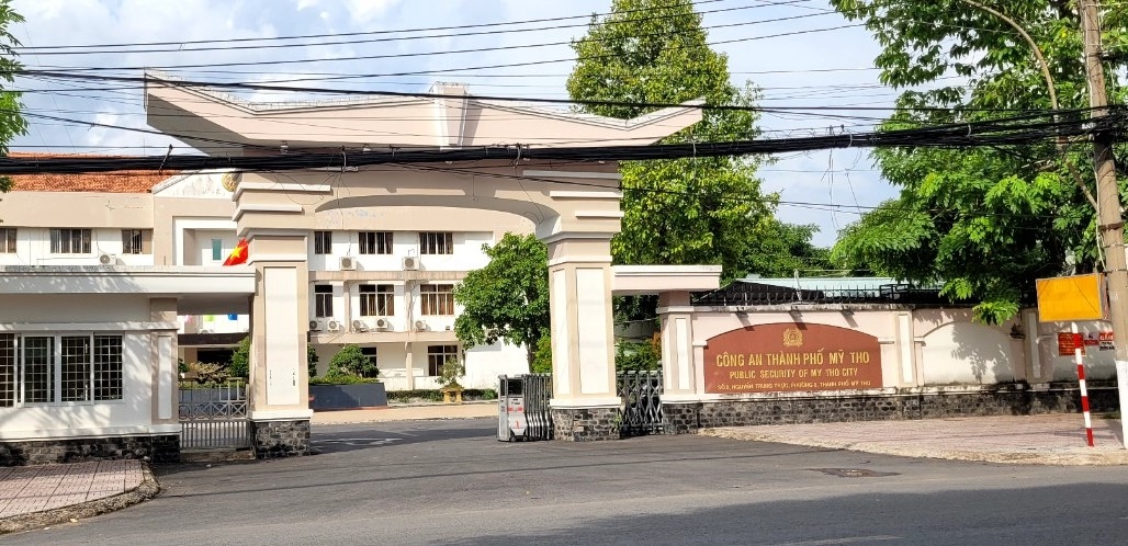 Công an Thành phố Mỹ Tho - nơi có nhiều cán bộ sai phạm trong việc "miễn" xử phạt nhiều trường hợp vi phạm.