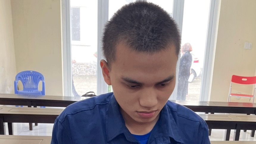 Bị cáo Lê Thành Nhân tại phiên tòa xét xử. (Ảnh: ĐC)