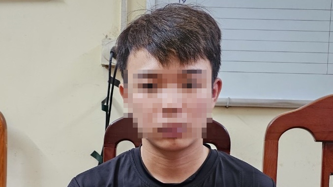 Đối tượng B.T.A. tại cơ quan Công an