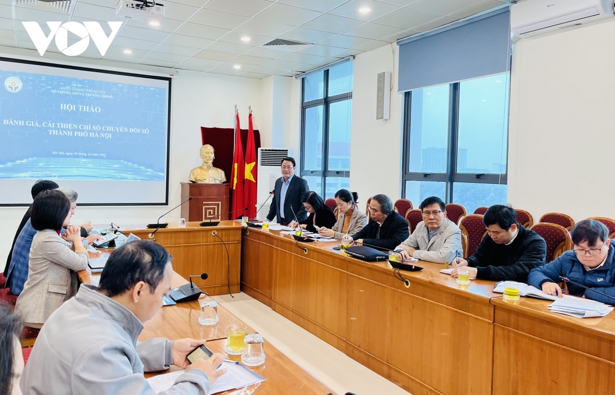 Một hội thảo đánh giá, cải thiện chỉ số chuyển đổi số thành phố Hà Nội. Ảnh minh họa