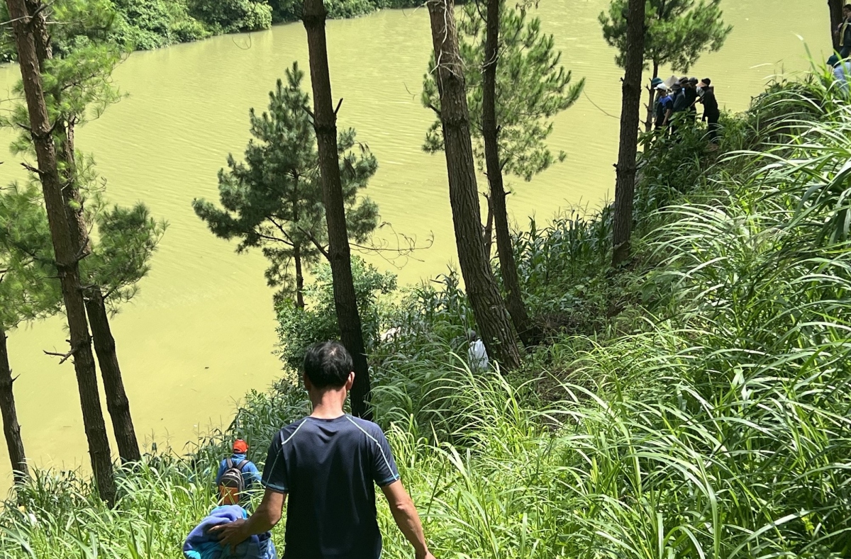 Khu vực tìm thấy thi thể cháu bé