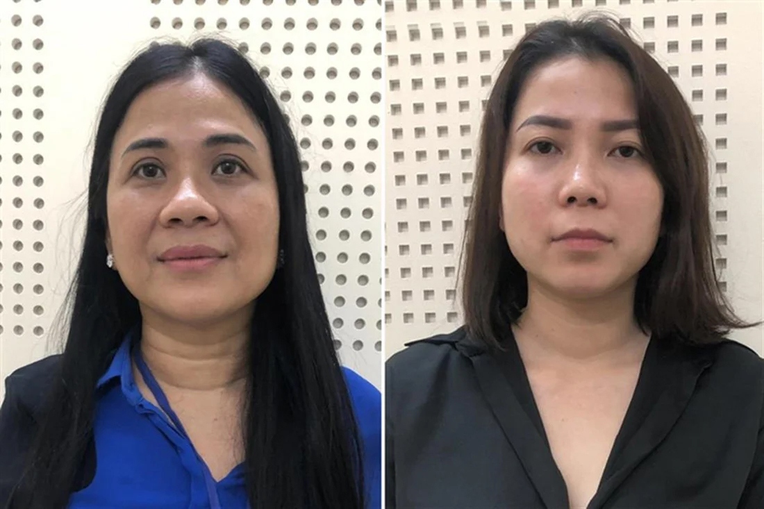Khởi tố 2 nữ lãnh đạo Công ty Xuyên Việt Oil là Mai Thị Hồng Hạnh (trái) và Nguyễn Thị Như Phương (phải).