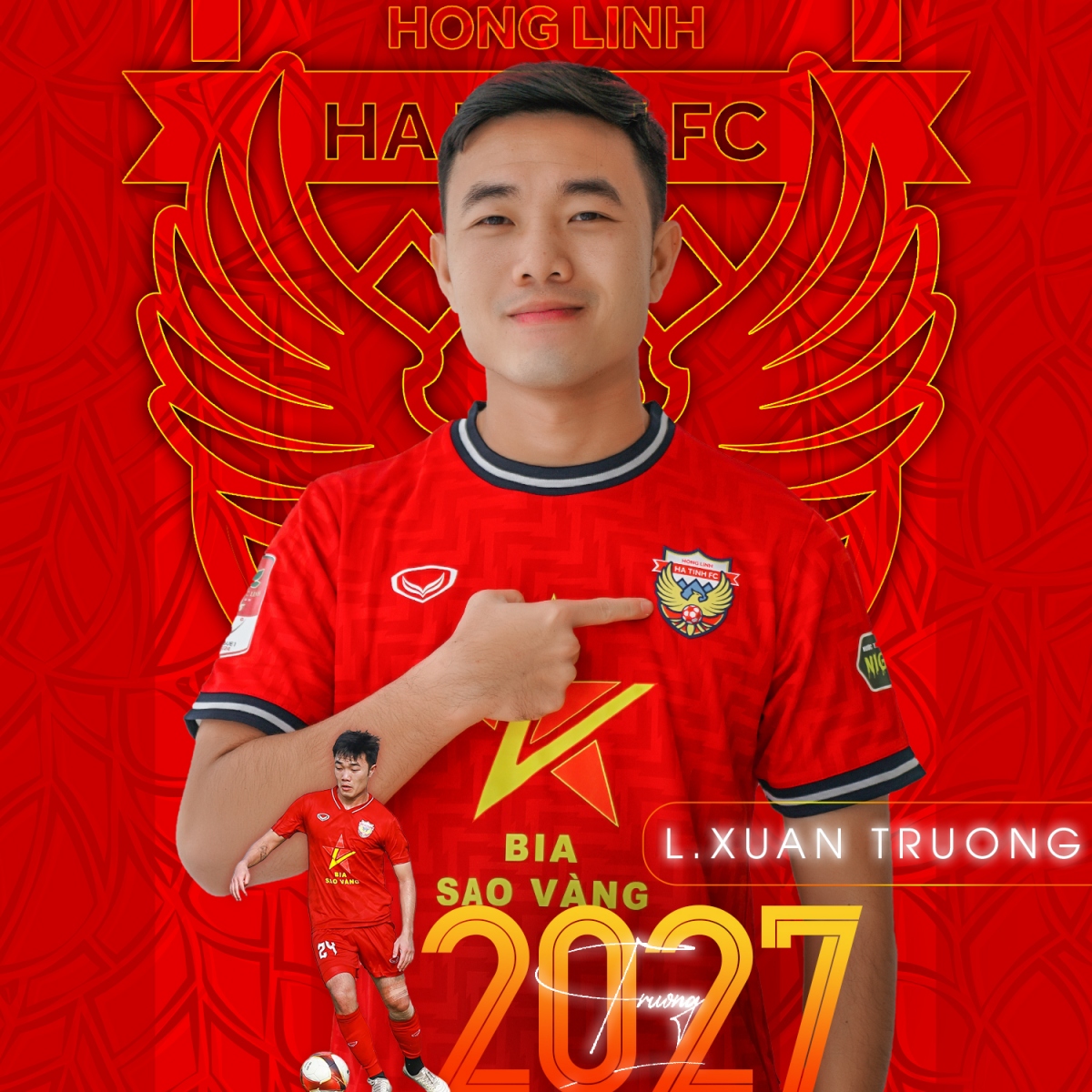 Lương Xuân Trường ký hợp đồng với Hà Tĩnh tới năm 2027.