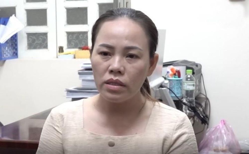 Nguyễn Thị Hồng Bích tại cơ quan điều tra. (Ảnh: Công an tỉnh Đồng Nai)