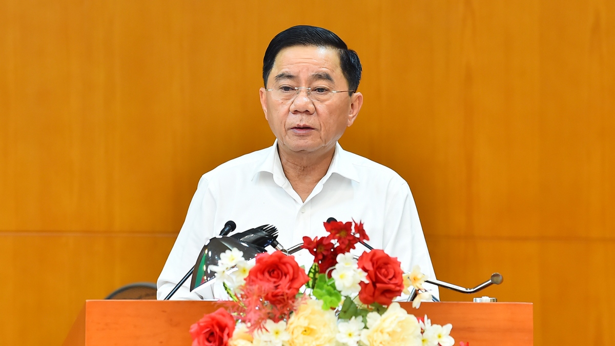 Chủ nhiệm Ủy ban Kiểm tra Trung ương Trần Cẩm Tú phát biểu tại hội nghị
