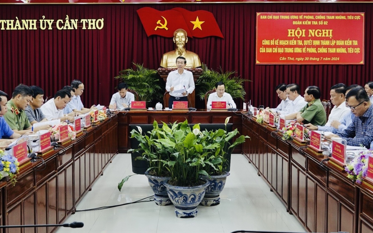 Ông Võ Văn Dũng, Ủy viên Ban chấp hành Trung ương Đảng, Phó Trưởng ban Thường trực Ban Nội chính Trung ương phát biểu tại buổi làm việc