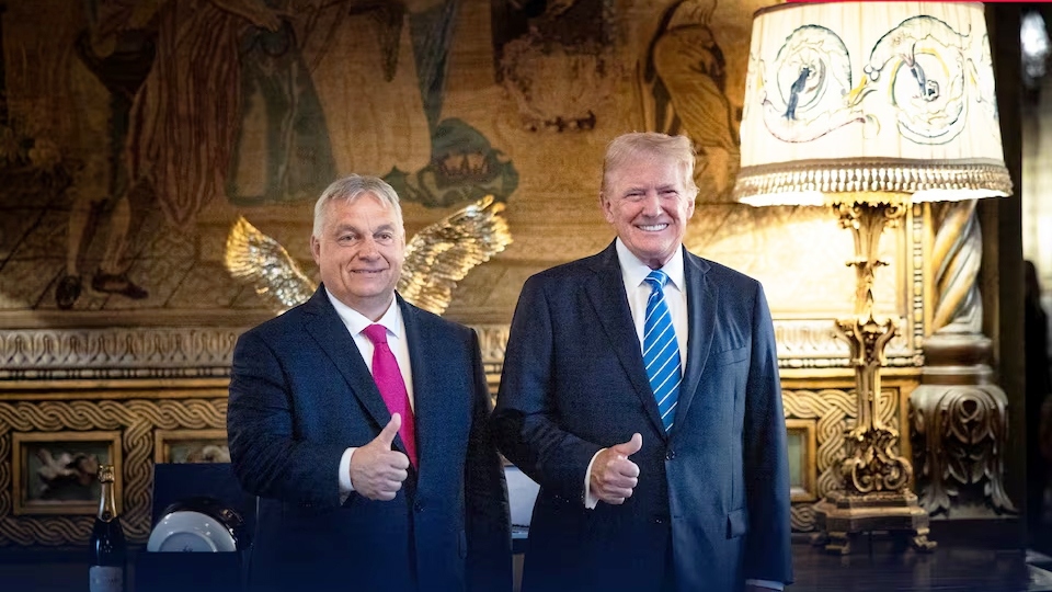 Thủ tướng Hungary Viktor Orban gặp cựu Tổng thống Mỹ Donald Trump ở Mar-a-Lago, Florida, ngày 11/7/2024. Ảnh: Twitter Viktor Orban