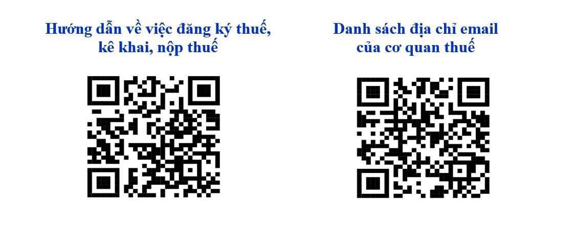Quét mã QR để xem bộ tài liệu “Hướng dẫn về việc đăng ký thuế, kê khai, nộp thuế” tại Cổng thông tin điện tử Tổng cục Thuế.