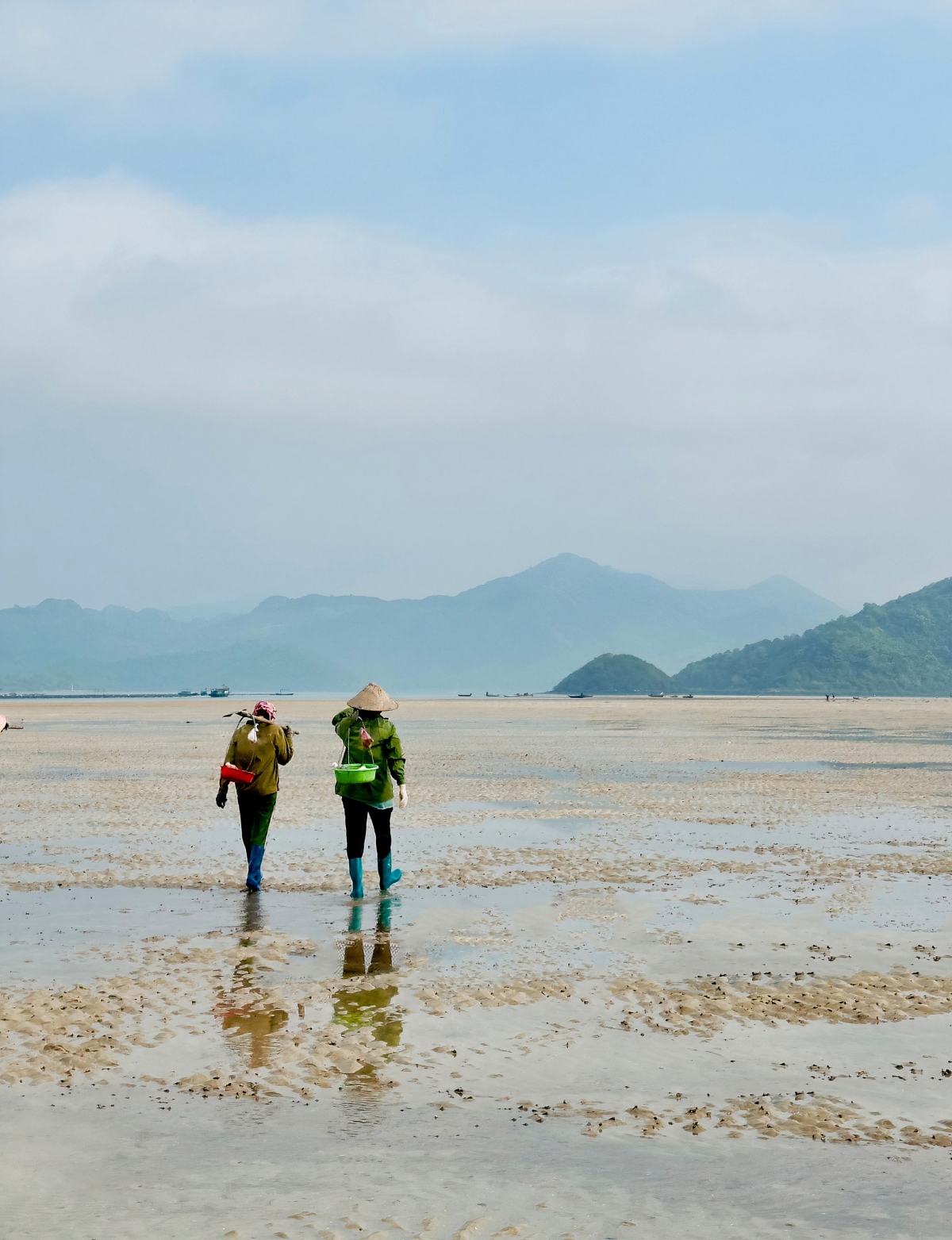 Người dân khai thác sá sùng tại Quan Lạn (Vân Đồn, Quảng Ninh)